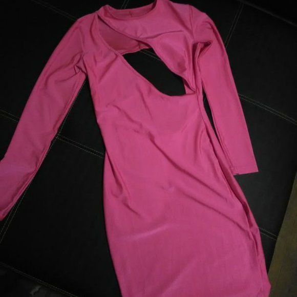 NEW Women's Pink Bodycon Dress - Picture 1 of 2